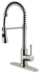 Brushed Nickel Finish Pull-Down Kitchen Faucet LK9B, 1 Hole, 3 Holes