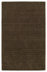 Arista Solid Brown Hand-Crafted Area Rug, 6'x9'