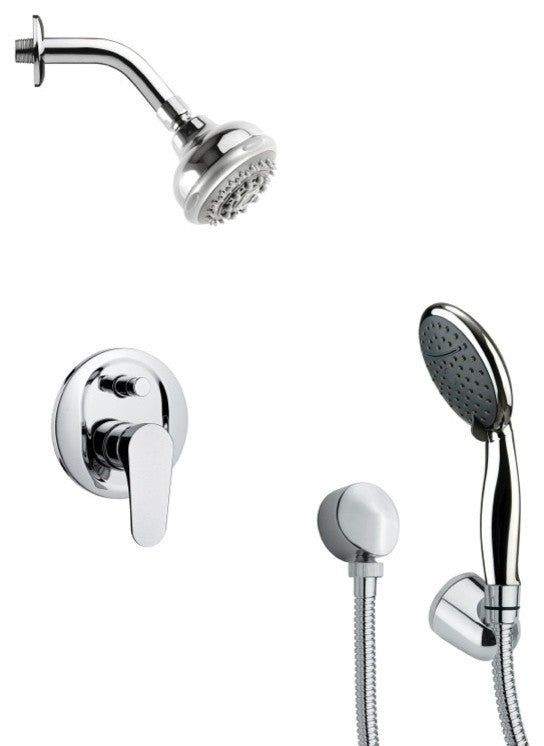 Contemporary Sleek Shower Faucet Set With Hand Shower