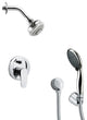 Contemporary Sleek Shower Faucet Set With Hand Shower