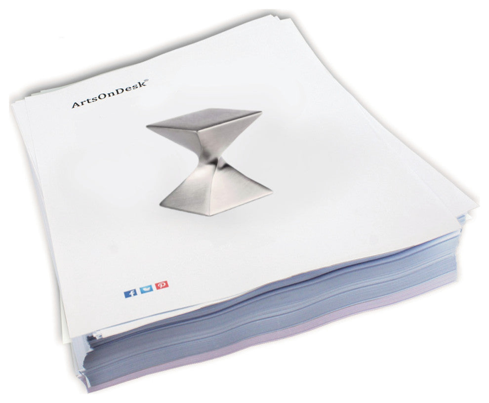 ArtsOnDesk Paperweight Stainless Steel Satin Finish.