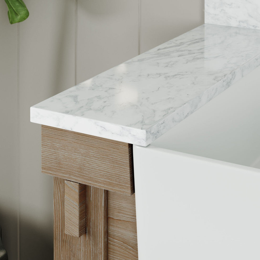 Bosque Bath Vanity, Weathered Fir, 30", Single Sink, Farmhouse, Freestanding