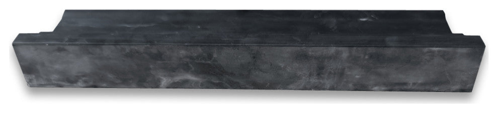 Nero Marquina Black Marble Large Cap Crown Square Edge Trim Molding, 1 piece