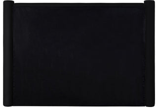 Elias Upholstered Bed, Black, Full, Velvet