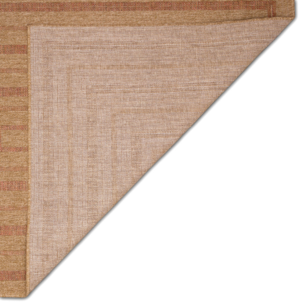 Sahara Multi Border Indoor/Outdoor Rug Terracotta 1'11"x7'6"