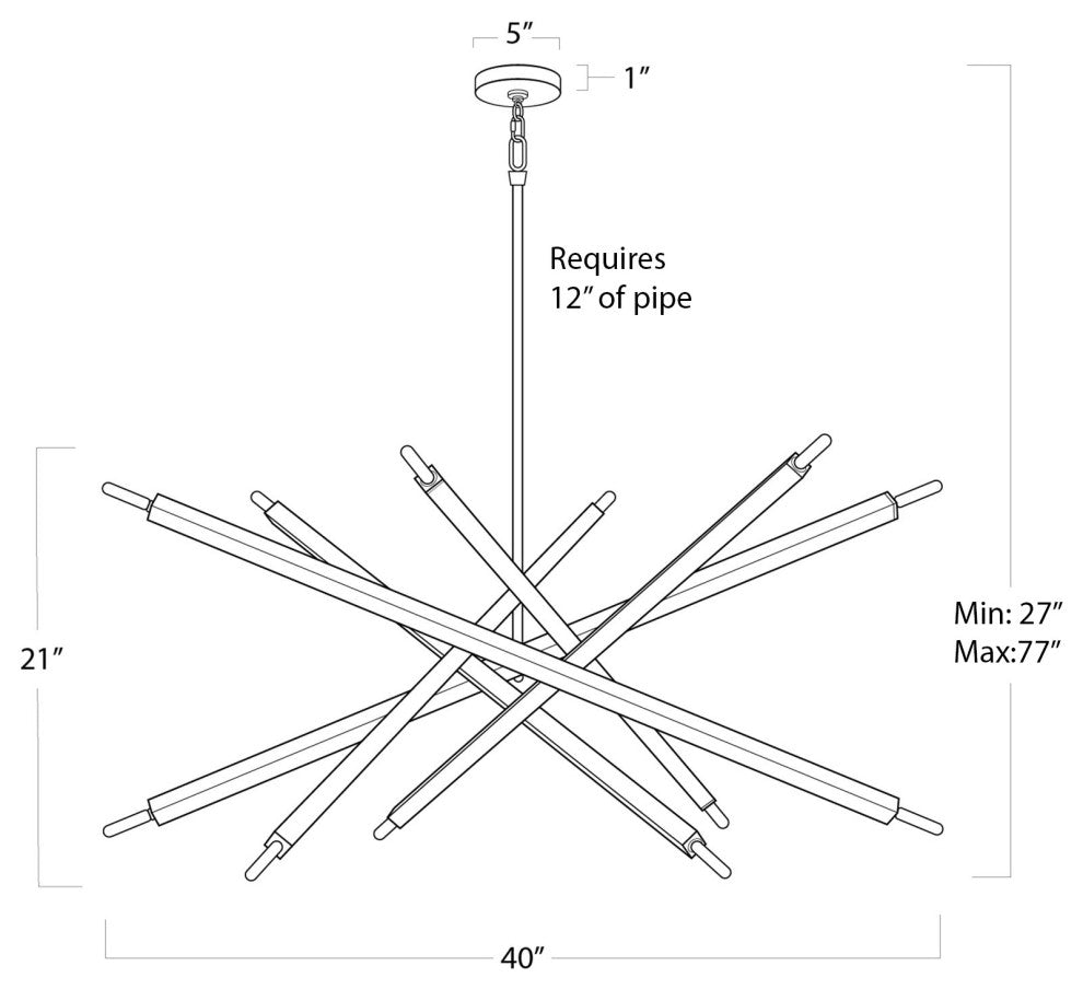Viper Chandelier, Nickel