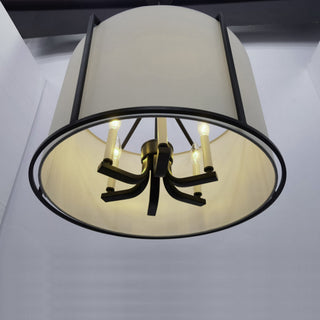 Carlyn Six Light Pendant in Black