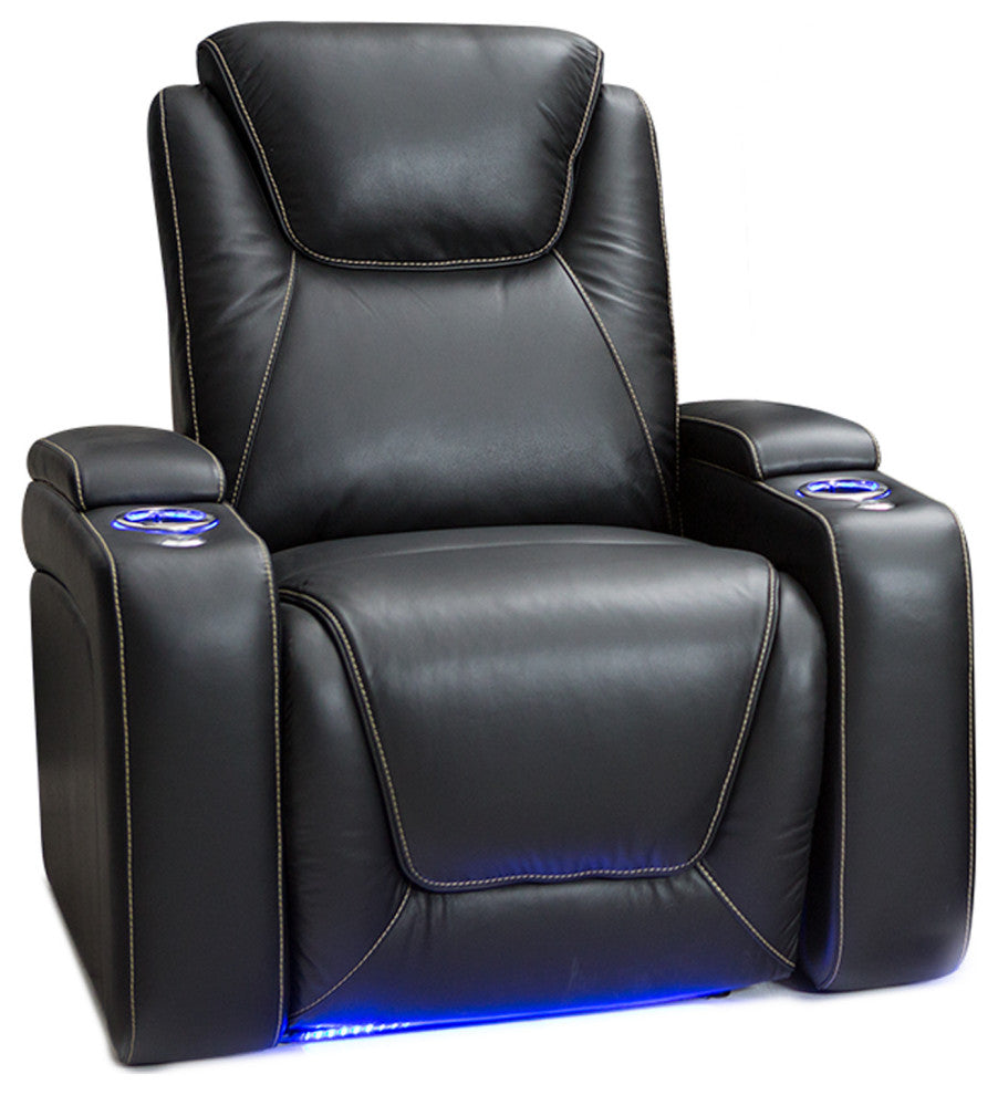 Seatcraft Equinox Home Theater Seating, Black, Row of 1