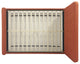 GDF Studio Baron Mid Century Velvet Queen Platform Bed Frame, Burnt Orange/Natural