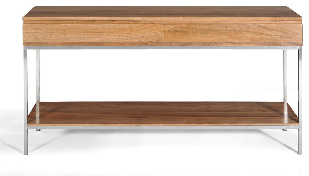 Soho Console Table, Natural Walnut