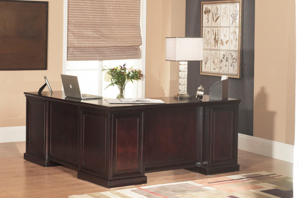 Executve Wood L-Desk and Return Office