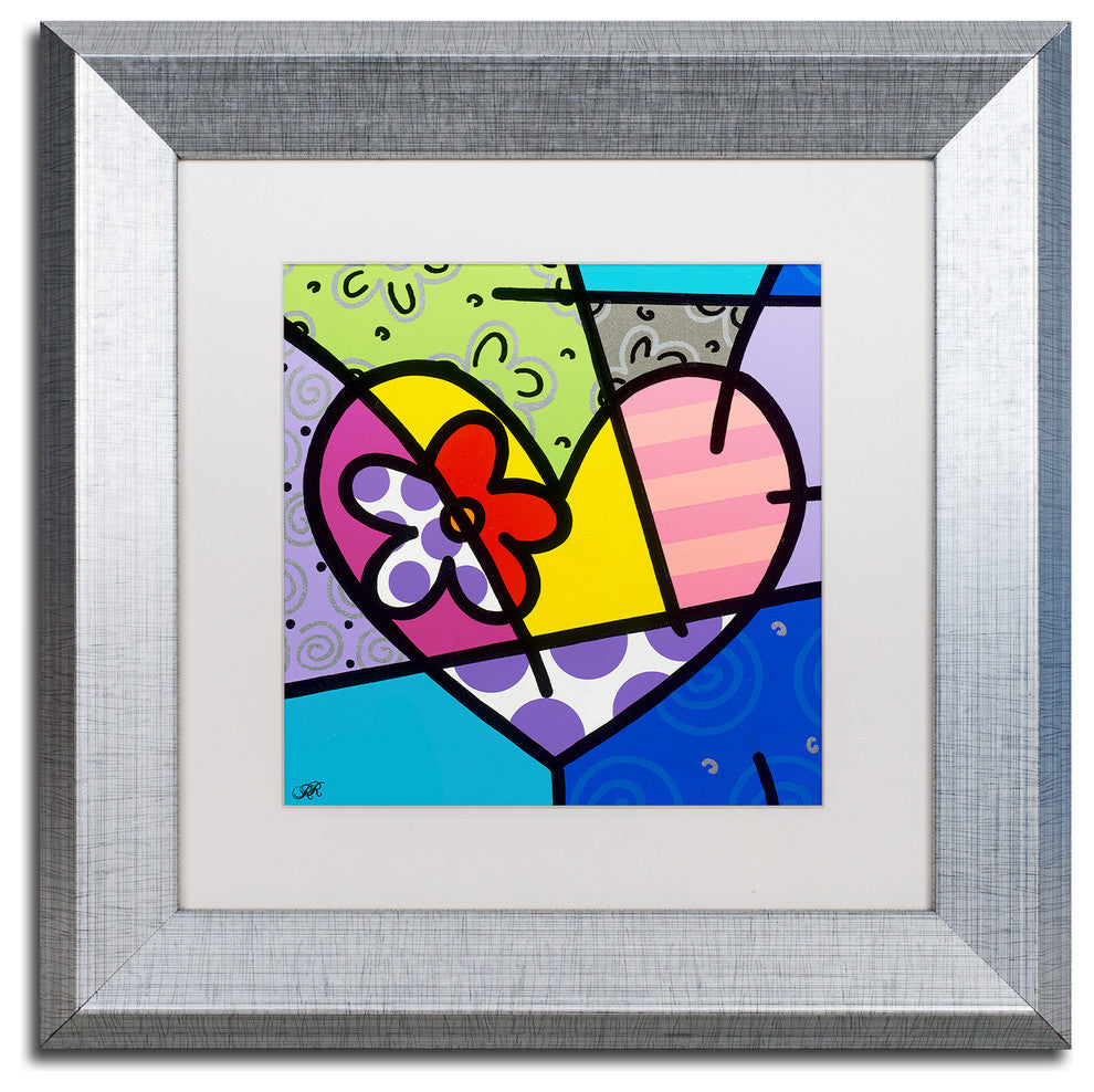 Roberto Rafael 'Big Heart III' Matted Framed Art