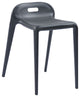 E-Z Modern Stacking Stool Chair 2-Pack, Black