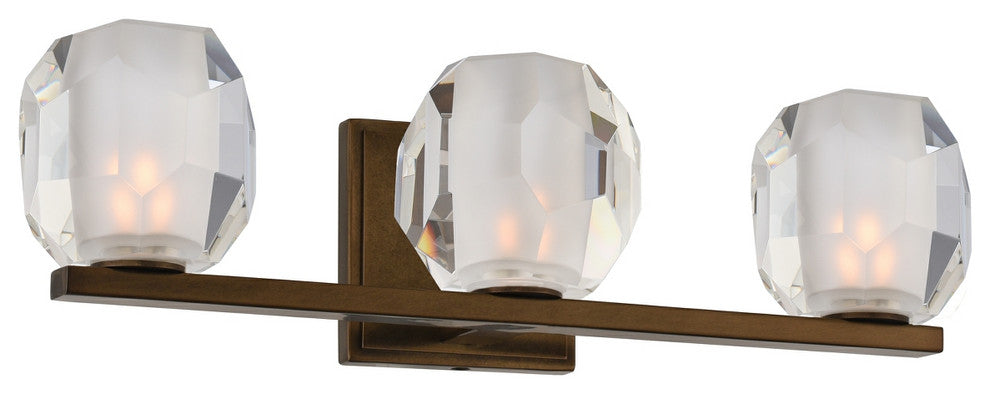 Regent 18x5" 3-Light Transitional Wall-Light by Kalco, Vintage Bronze