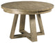 Kincaid Plank Road Button Dining Table, Stone, 706-701S