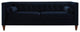 Jack 84" Modern Tuxedo Sofa With Bolster Pillows, Dark Navy Blue Velvet
