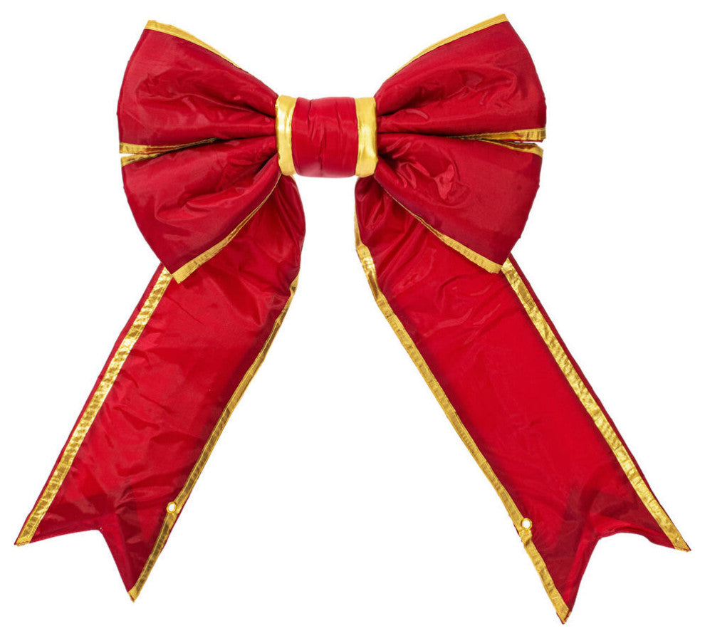 18" X 23" Red-Gold Nylon Out  Bow 6" Sz