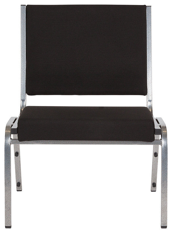 Antimicrobial Bariatric Chair With Silver Vein Frame, Black Fabric