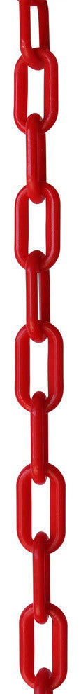 Plastic Standard Link Barrier Chain, Various Finishes, 2 Sizes, Red, U50