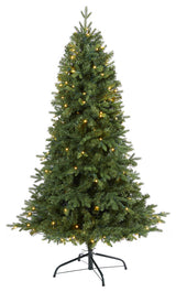 5' Vermont Fir Artificial Christmas Tree With 150 Clear LED Lights