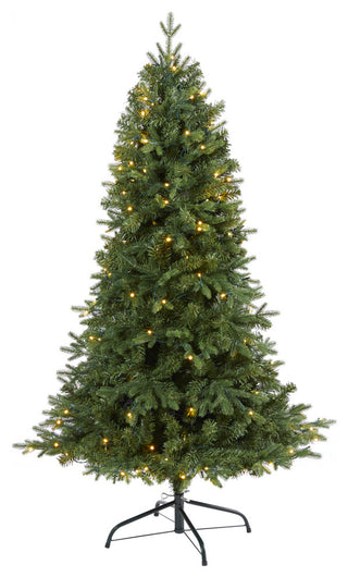 5' Vermont Fir Artificial Christmas Tree With 150 Clear LED Lights
