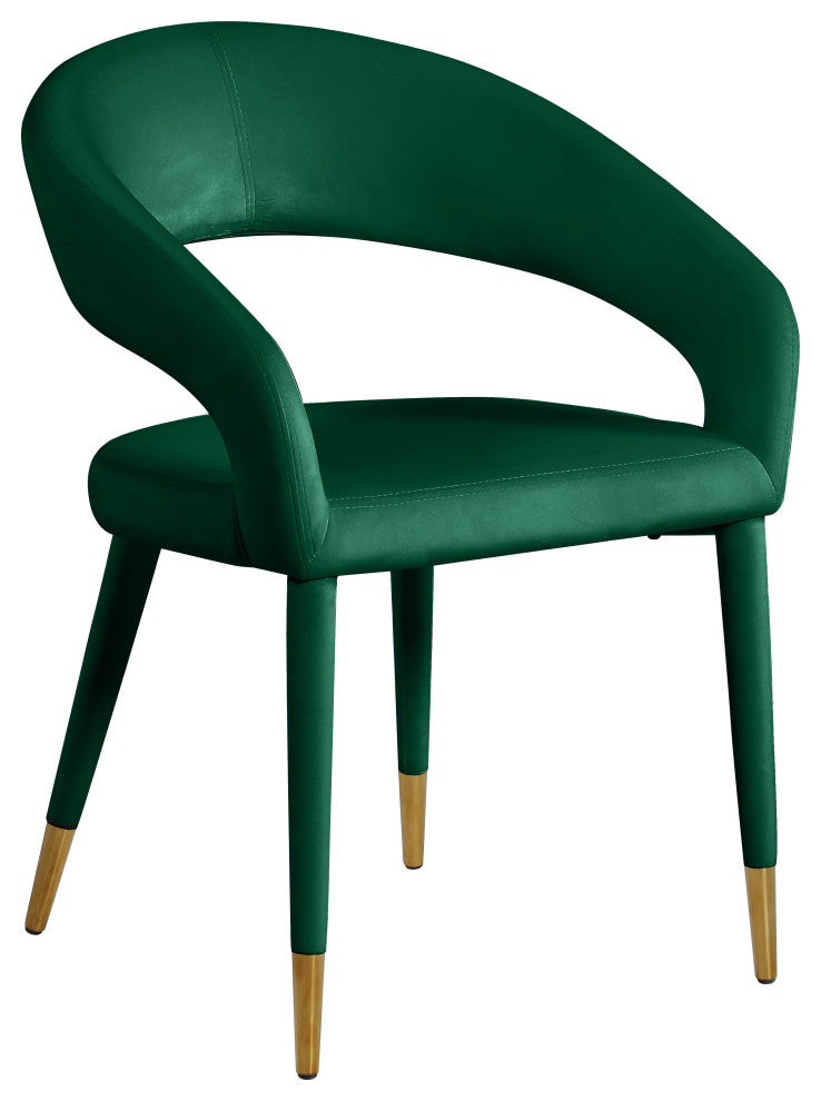 Destiny Dining Chair, Green, Velvet