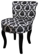 Modern Black and White Damask Accent Chair