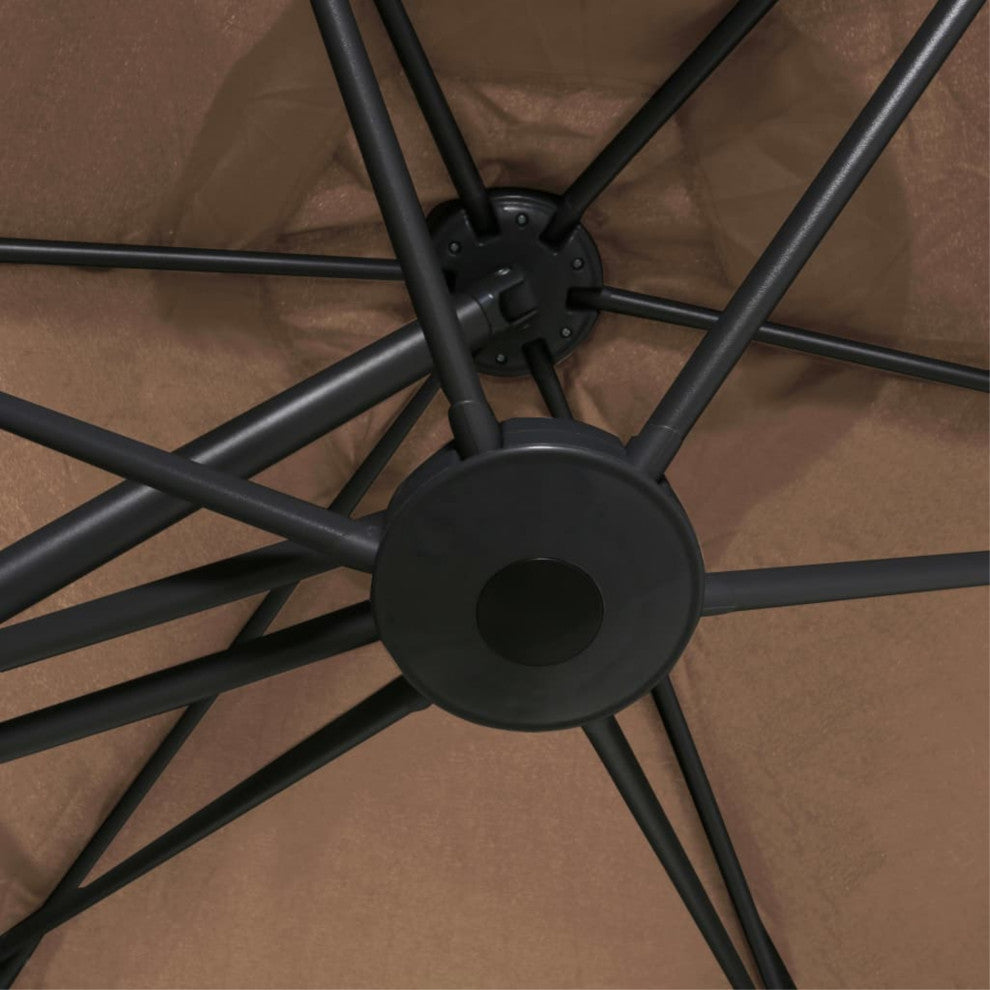 Vidaxl Outdoor Parasol With Steel Pole 118.1" Taupe