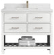 Parker 42 Single Sink Bathroom Vanity White 2" Calacatta Laza