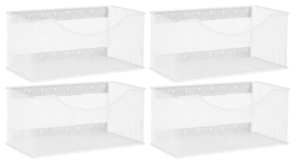 YBM Home Wire Mesh Magnetic Storage Baskets for Home Office, Set of 4