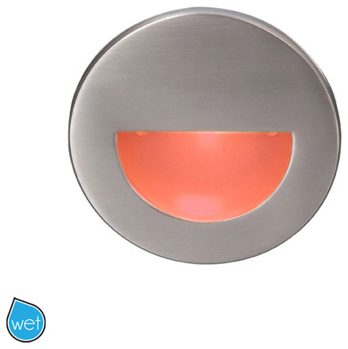 LEDme Round Red Step and Wall Light, White