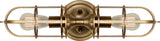 2-Light Dark Antique Brass Wall Bracket