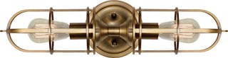 2-Light Dark Antique Brass Wall Bracket