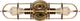 2-Light Dark Antique Brass Wall Bracket