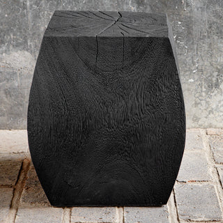 Uttermost Grove Black Wooden Accent stool