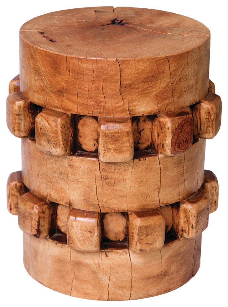 Exotic Wood Gear Stool