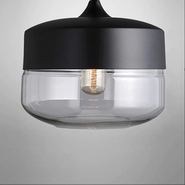 MIRODEMIÂ® Roquebrune-Cap-Martin Loft Chandelier for Kitchen, Black & Clear Ca