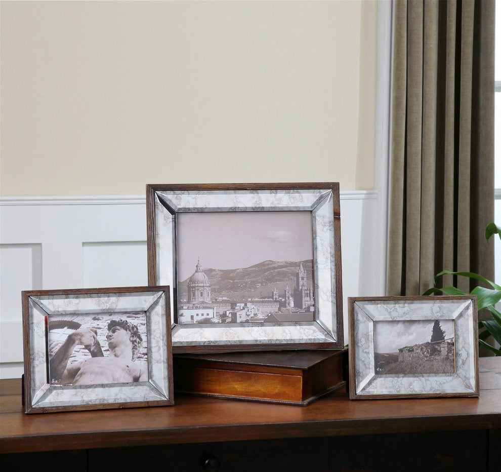 Uttermost 18567 Daria Antique Mirror Photo Frames S/3