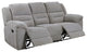 Gilson Chenille Upholstered Reclining Sofa Grey