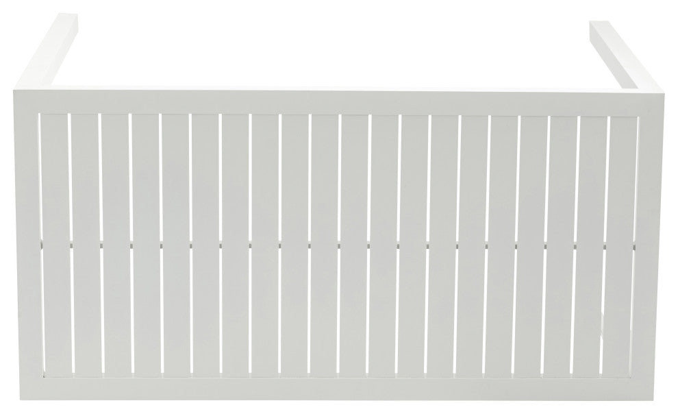 Maldives Outdoor Patio Rectangle Bar Table, White