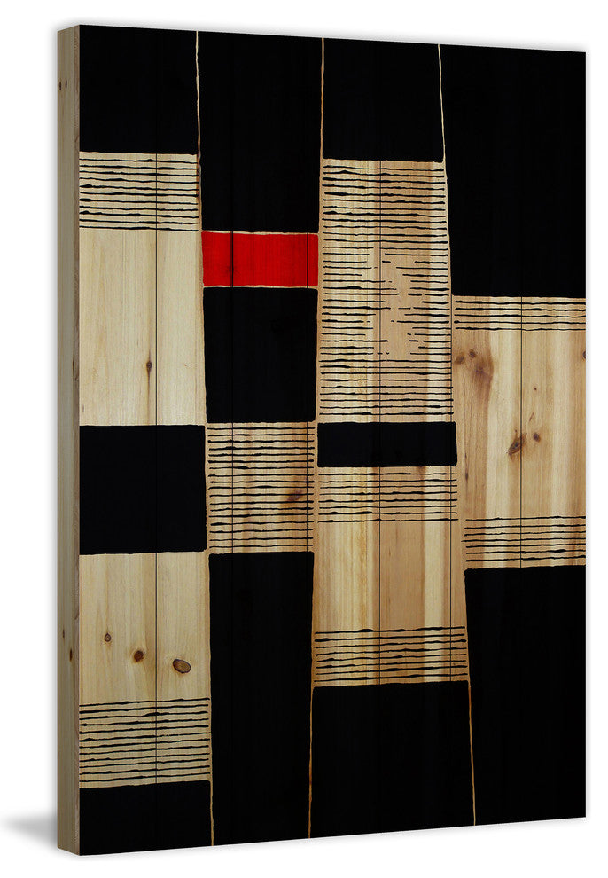 "Depth in Darkness" Painting Print on White Wood