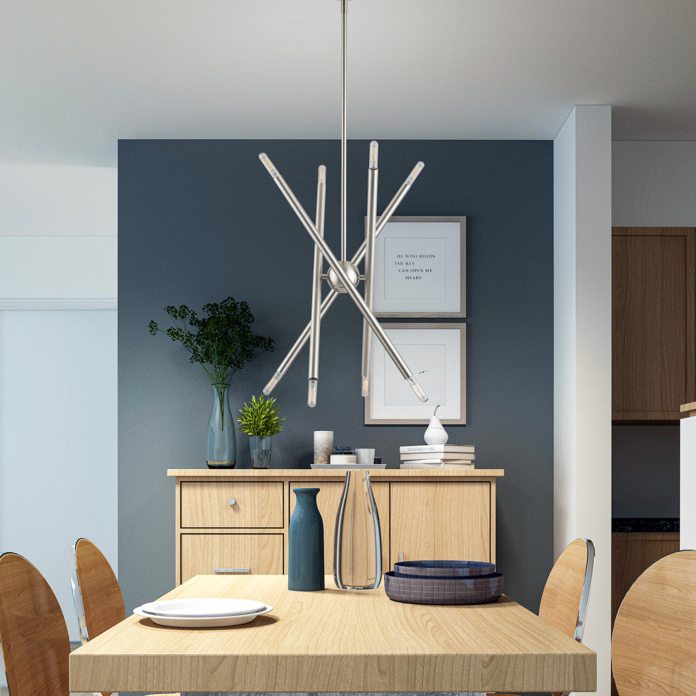 Livex Lighting Soho 8 Light Brushed Nickel Chandelier