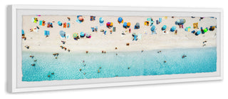 "Summer Beach Day" Framed Painting Print, 30x10