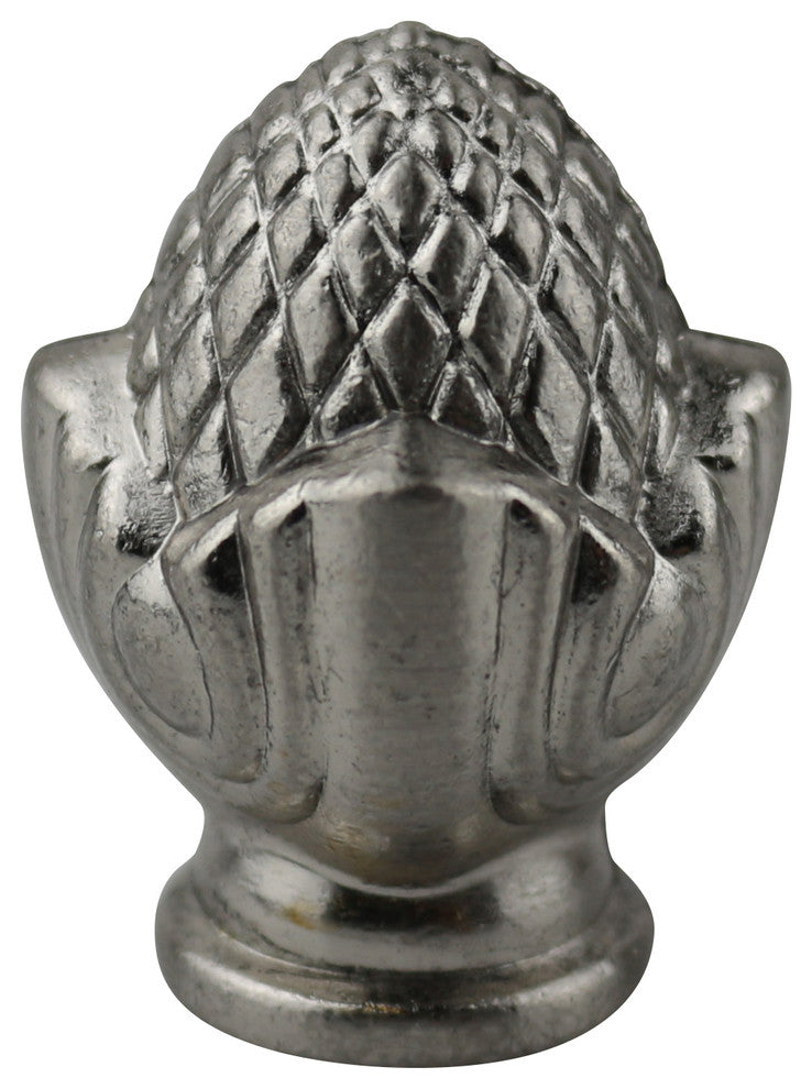 Clara Lamp Finial, 1 7/16" Tall, Brushed Nickel, Single