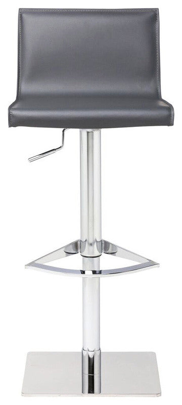 Colter Adjustable Bar Stool, Modern Barstool Contemporary Counter Stool Leather,