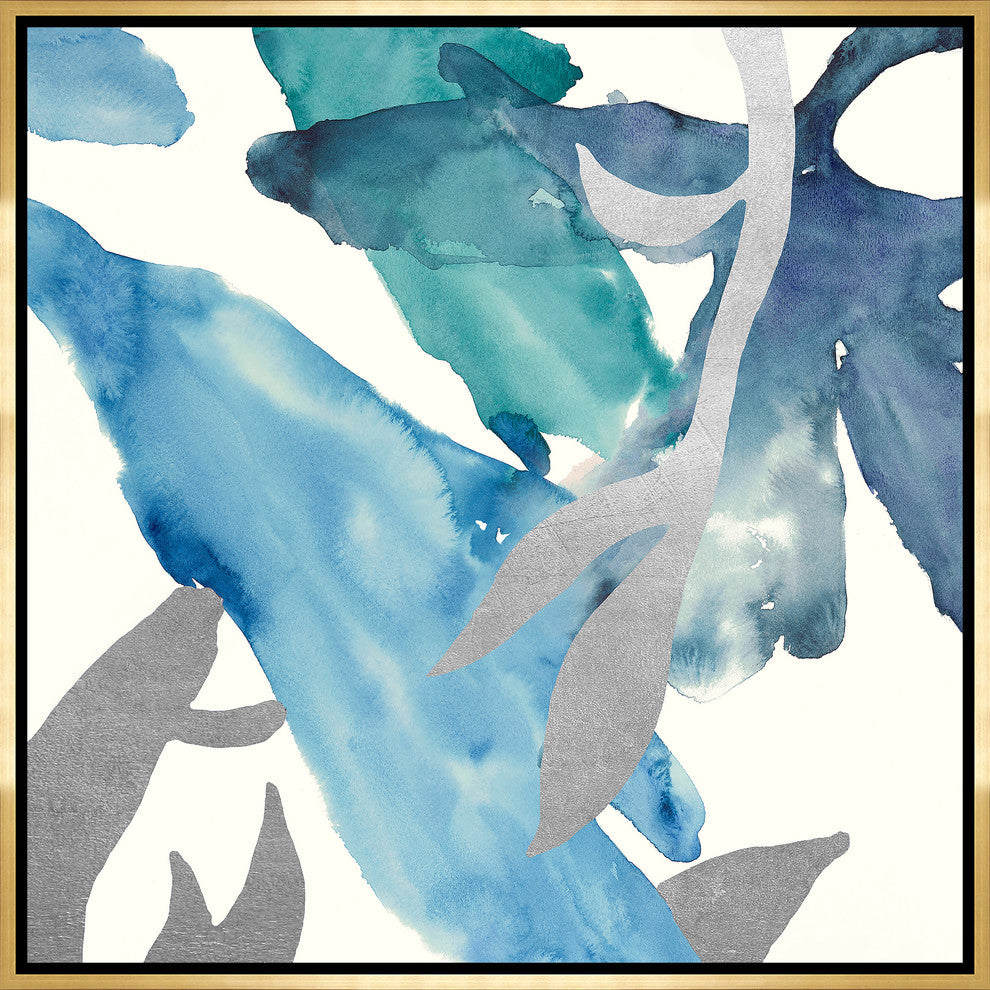 Aquamarine IV, 25.25"x25.25", Gold Leaf Gallery Float