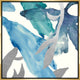 Aquamarine IV, 25.25"x25.25", Gold Leaf Gallery Float