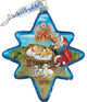 Hand Painted Limited Edition Adoration North Star Glass Scenic Ornament
