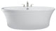 Freestanding Soaking Bath With Deck for Faucet, White 66x36.75x21.75