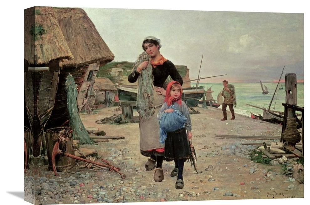"Fisherfolk Returning With Their Nets" Artwork, 22" x 15"